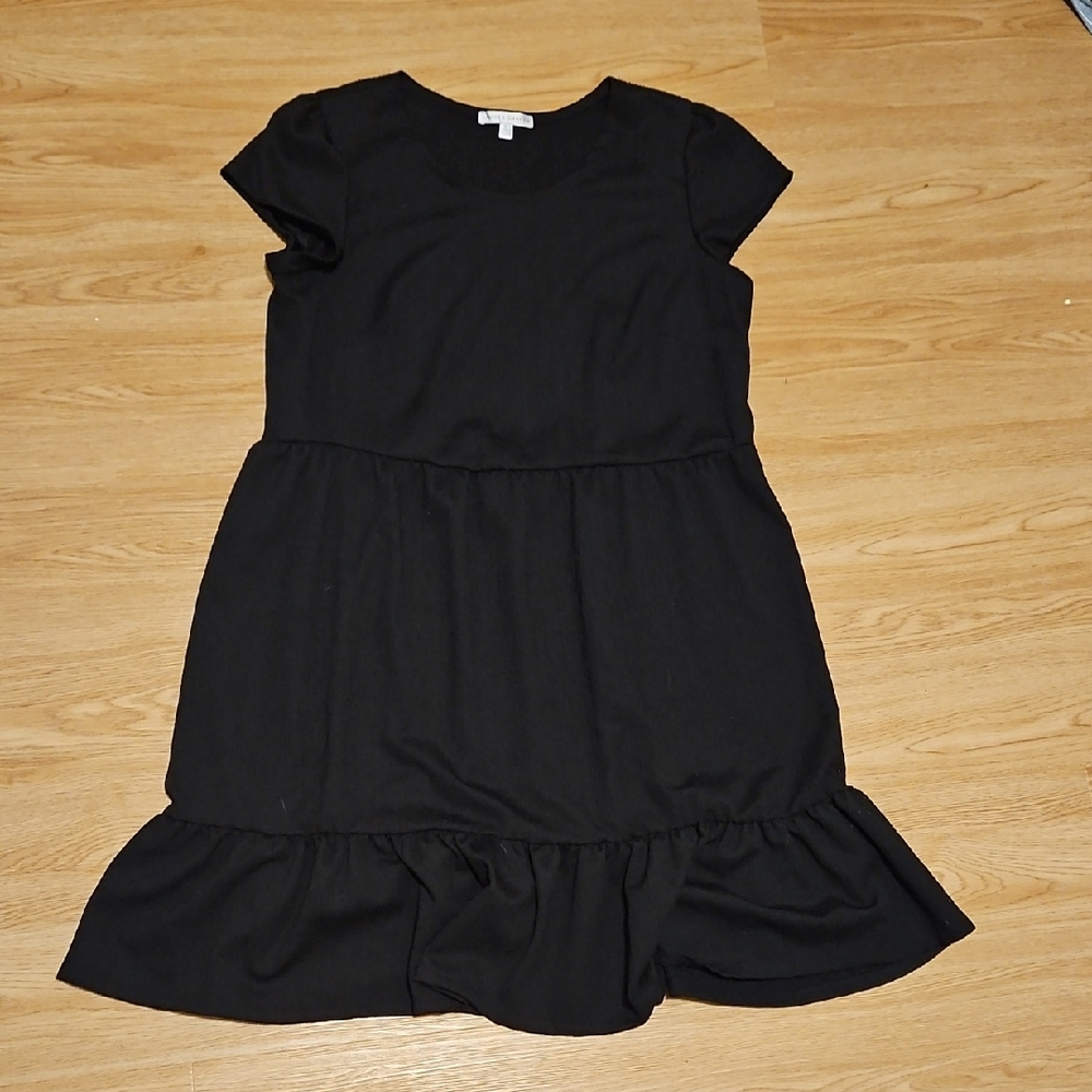 Sandra Darren Black Midi Dress